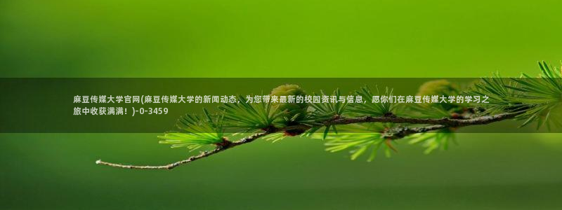 麻豆最新入口：麻豆传媒大学官网(麻豆传媒大学的新闻动态，为您带来最新的校园资讯与信息，愿你们在麻豆传媒大学的学习之旅中收获满满！)